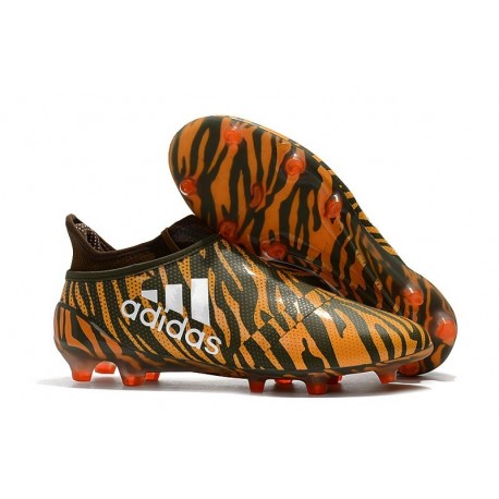 Scarpe da Calcio Uomo adidas Adidas X 17+ Purespeed FG - Arancio Nero
