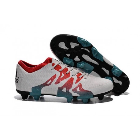 Scarpa Calcetto Adidas X 15.1 FG/AG Uomo Bianco Rosso Blu