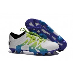 Scarpa Calcetto Adidas X 15.1 FG/AG Uomo Bianco Blu Verde