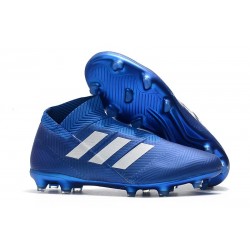 adidas Nemeziz 18+ FG Scarpa da Calcio Uomo - Blu Bianco