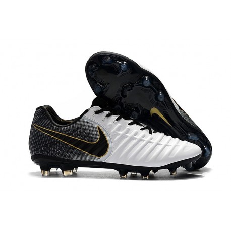 Scarpa da Calcio Nike Tiempo Legend 7 Elite FG - Bianco Nero Oro