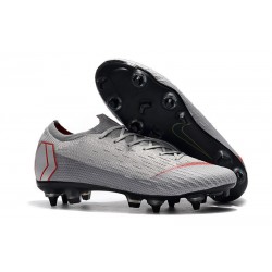 Nike Scarpe Mercurial Vapor XII SG-Pro Anti Clog Grigio Rosso
