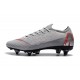Nike Scarpe Mercurial Vapor XII SG-Pro Anti Clog Grigio Rosso