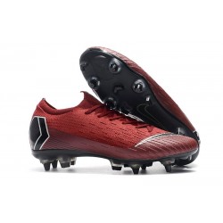 Nike Scarpe Mercurial Vapor XII SG-Pro Anti Clog Rosso Nero