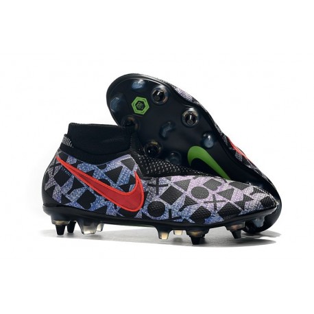 Neymar Nike Phantom Vision Elite DF Anti-Clog SG-PRO Nero Rosso