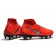 Nike Phantom Vision Elite DF Anti-Clog SG-PRO Rosso Argento
