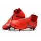 Nike Phantom Vision Elite DF Anti-Clog SG-PRO Rosso Argento