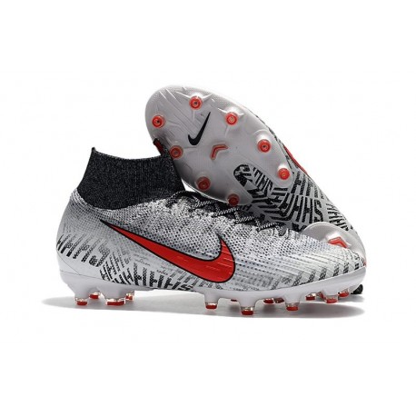 Neymar Nike Mercurial Superfly 6 Elite AG-Pro Bianco Nero Rosso