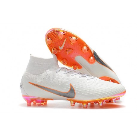 Nike Mercurial Superfly 6 Elite AG-Pro Bianco Arancione